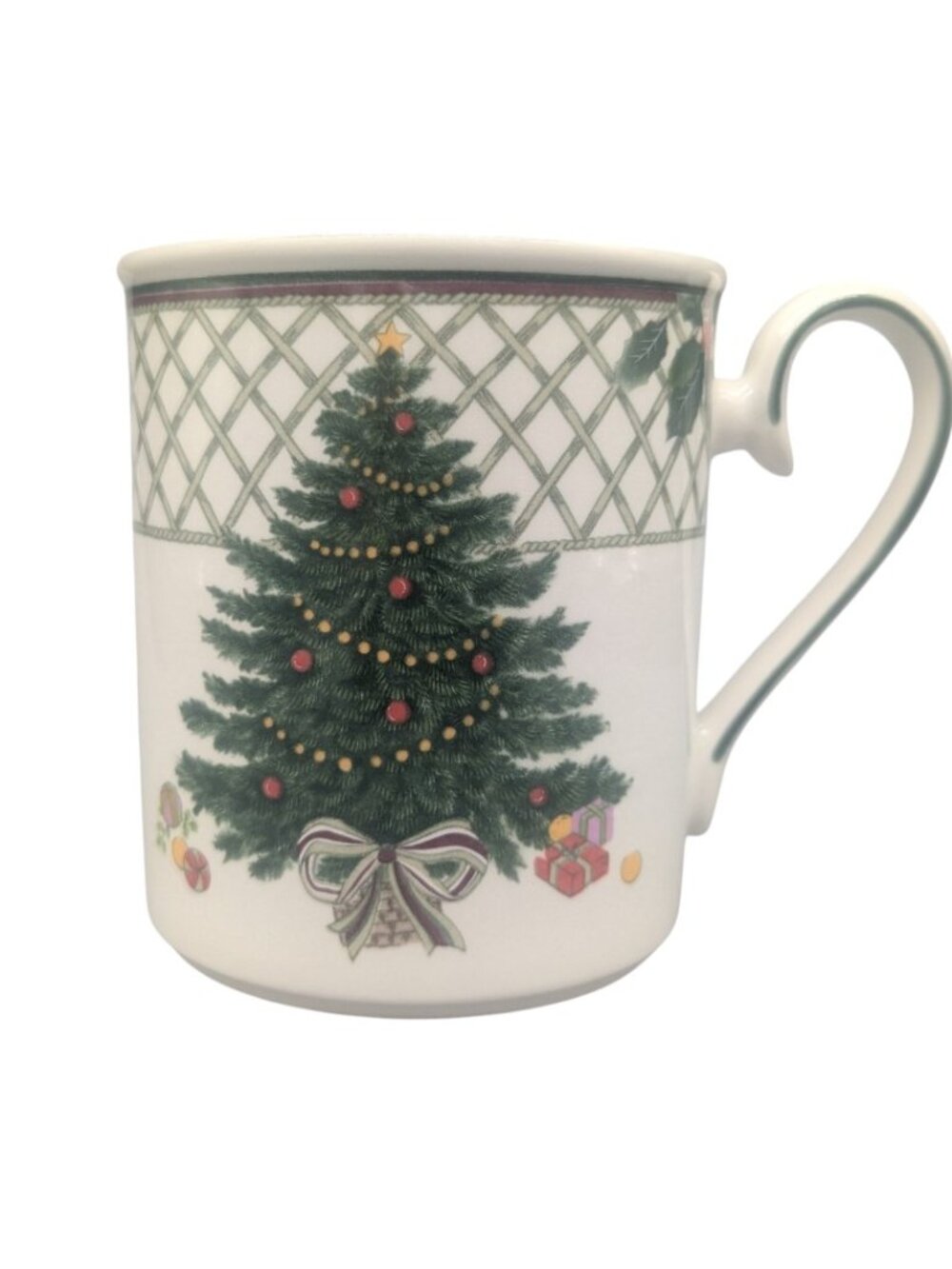 Mikasa Heritage One Christmas Story Mug Tree Bow Holly Presents